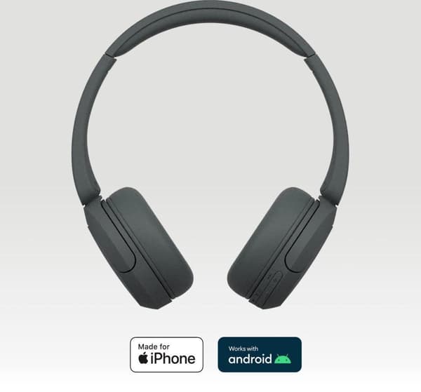 Sony WH-CH520 - Hörlurar med mikrofon - on-ear - Bluetooth - trådlös - svart (WHCH520B.CE7)