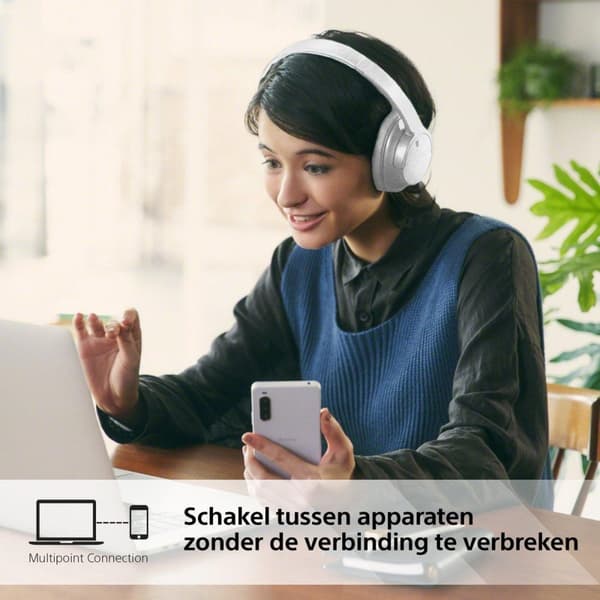 Sony WH-CH720N – Draadløst over-ear headset med støjreduktion – Wit