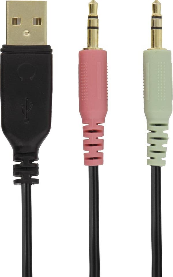 DELTACO GAMING GAM-069 Gaming-headset med justerbar hovedbøjle og mikrofon - USB LED-belysning