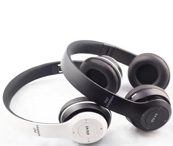Bluetooth-hodesett med mikrofon - svart eller hvit Hvit