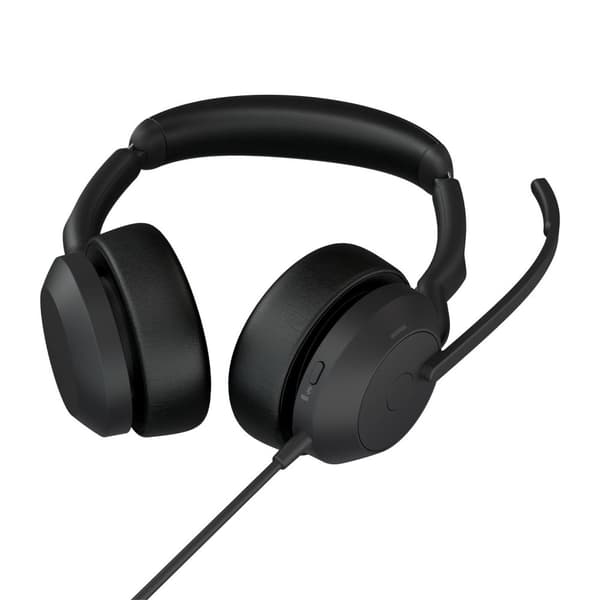 GN Jabra Jabra Evolve2 50 UC Stereo - Headset - on-ear - Bluetooth - trådlöst - aktiv brusreducering - USB-C - svart (25089-989-899)