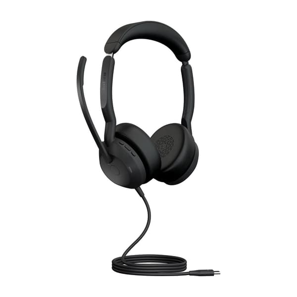 GN Jabra Jabra Evolve2 50 UC Stereo - Headset - on-ear - Bluetooth - trådlöst - aktiv brusreducering - USB-C - svart (25089-989-899)