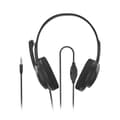 Miniatyrbillede 3 af 4: Hama PC Office Headset "HS-P100 V2" - headset - on-ear - kablet - 3,5 mm stik - sort, sølv (00139931)