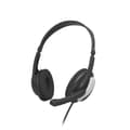 Miniatyrbillede 1 af 4: Hama PC Office Headset "HS-P100 V2" - headset - on-ear - kablet - 3,5 mm stik - sort, sølv (00139931)