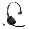 Miniatyrbillede 1 af 3: GN Jabra Jabra Evolve2 55 MS Mono - Headset - on-ear - Bluetooth - trådløs - aktiv støjreduktion - USB-C via Bluetooth adapter - sort - Zoom Certified