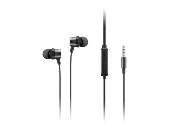 Lenovo Analog Gen 2 - Høretelefoner med mikrofon - in-ear - sort - til ThinkCentre M60q Chromebox, M70s Gen 3, M70t Gen 3, ThinkPad E14 Gen 3, P15v Ge