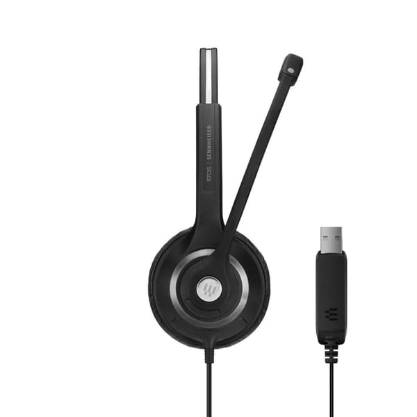 EPOS I SENNHEISER IMPACT SC 230 USB - 200 Series - Headset - on-ear - kablet - USB - sort, sølv (1000516)