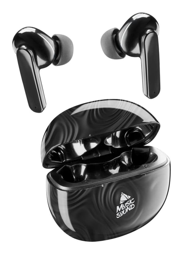 Musik Lyd Fantasy Hovedtelefoner True Wireless Stereo (TWS) In Ear Calls/Music Bluetooth Sort - Grå (BTMSTWSINEAR221)