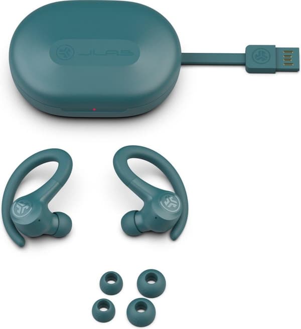 JLab Go Air Sport-hovedtelefoner True Wireless Stereo (TWS) In Ear Bluetooth Turkis (IEUEBGAIRSPRTRTEL124)