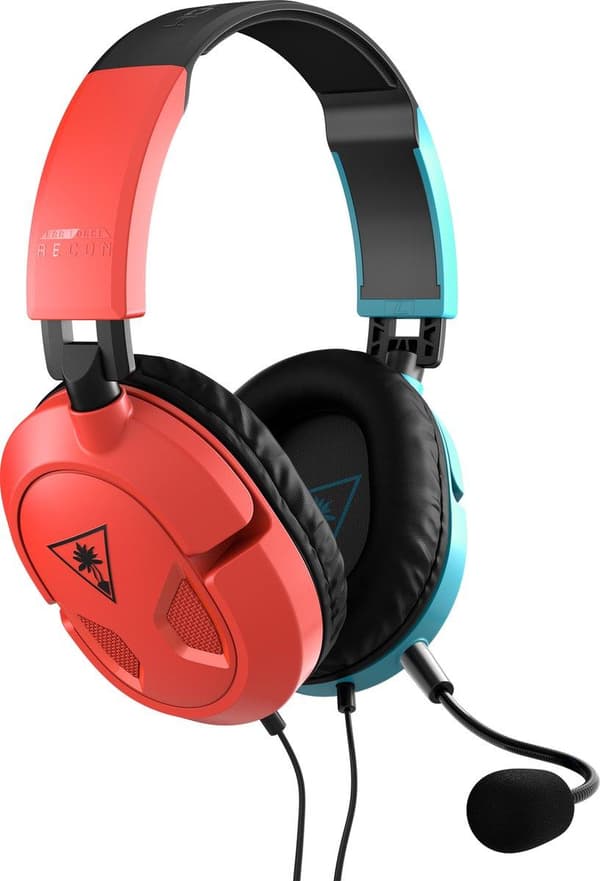 Turtle Beach Recon 50 -kuulokkeet, langallinen pääpanta, pelinsininen - punainen (TBS-8150-05)