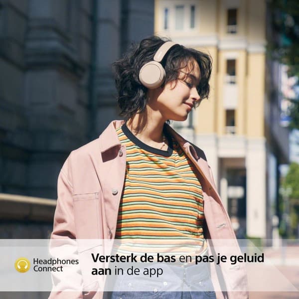 Sony WH-CH520 - Hovedtelefoner med mikrofon - on-ear - Bluetooth - trådløs - beige