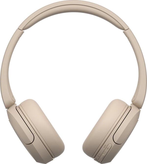 Sony WH-CH520 - Hovedtelefoner med mikrofon - on-ear - Bluetooth - trådløs - beige