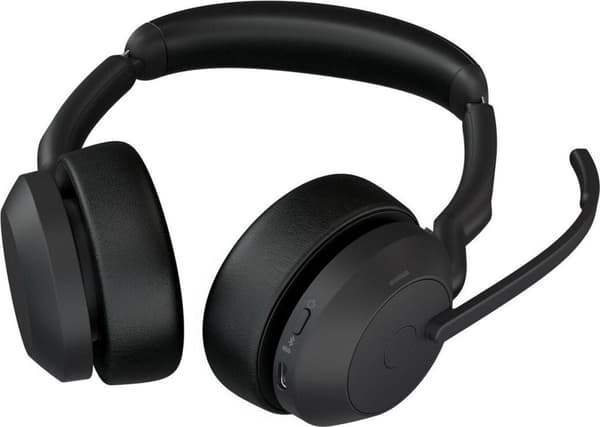GN Jabra Jabra Evolve2 55 UC Stereo - Headset - on-ear - Bluetooth - trådlös - aktiv brusreducering - USB-A - svart - optimerad för UC (25599-989-999)