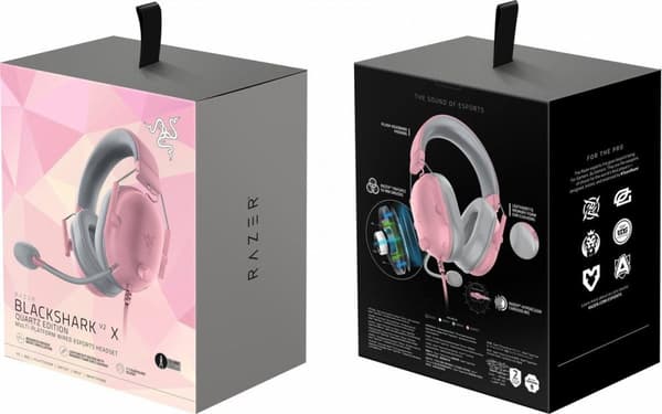 Razer BlackShark V2 X - Headset - cirkumaural - Bluetooth - trådlös, trådbunden - 3,5 mm jack - brusisolering - vit (RZ04-03240800-R3M1)