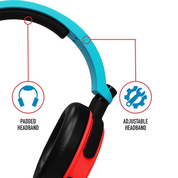Stealth C6-100 Gaming Headset for Switch, XBOX, PS4/PS5, PC - Neon Blue/Red