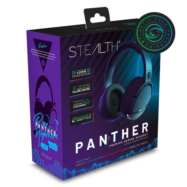 Stealth PANTHER Performance Gaming Headset for XBOX, PS4/PS5, Switch, PC - Black