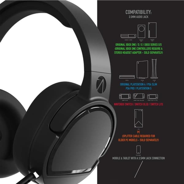 Stealth PANTHER Performance Gaming Headset for XBOX, PS4/PS5, Switch, PC - Black
