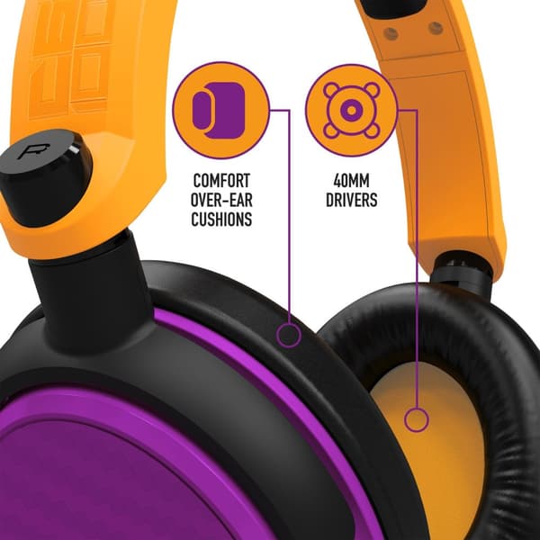 Stealth C6-100 Gaming Headset for Switch, XBOX, PS4/PS5, PC - Neon Orange/Purple