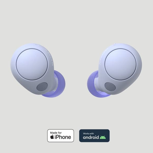 Sony WF-C700N - aidot langattomat kuulokkeet mikrofonilla - in-ear - Bluetooth - aktiivinen melunvaimennus - violetti