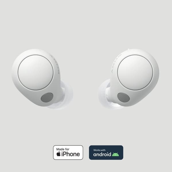 Sony WF-C700N - True trådlösa hörlurar med mikrofon - in-ear - Bluetooth - aktiv brusreducering - vit (WFC700NW.CE7)