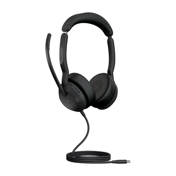 Jabra Evolve2 50 MS Stereo - Headset - On-Ear - Bluetooth - trådløs - aktiv støjreduktion - USB-A - Sort (25089-999-899)