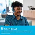 Miniatyrbild 6 av 8: JLab Go Work Pop Headset med mikrofon - Trådlöst headset Bluetooth - Brusreducerande mikrofon - 50 timmars speltid
