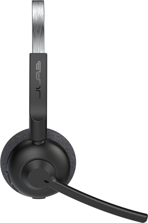 JLab Go Work Pop Headset med mikrofon - Trådlöst headset Bluetooth - Brusreducerande mikrofon - 50 timmars speltid