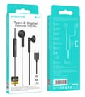 Miniatyrbild 2 av 2: Hörlurar in-ear USB C - Borofone Svart Rak Design