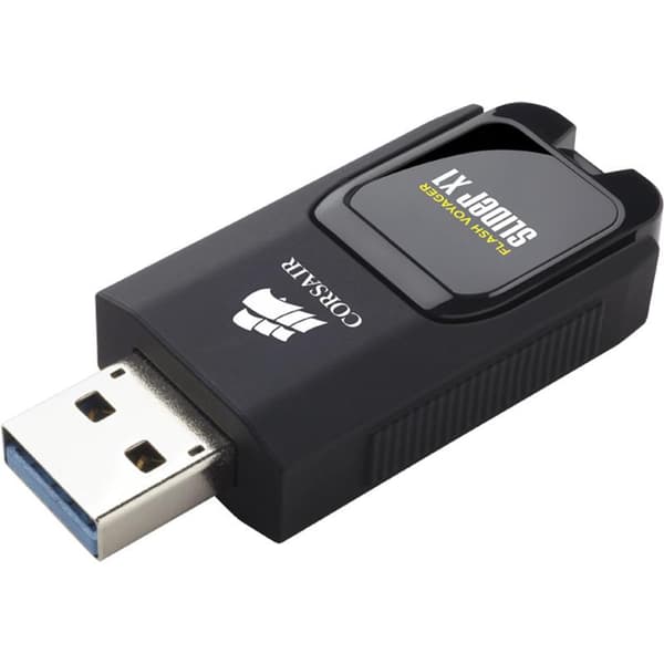 MEMORIE USB 3.0 CORSAIR 32 GB, retractabila, carcasa plastic, negru, "CMFSL3X1-32GB" (timbru verde 0.03 lei)