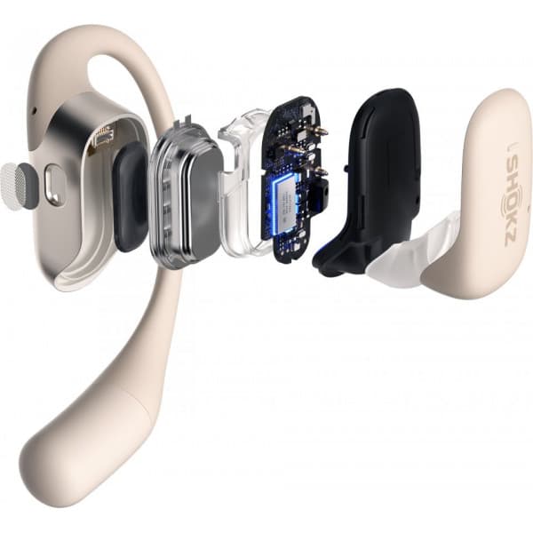 Shokz OpenFit trådløse høretelefoner, beige