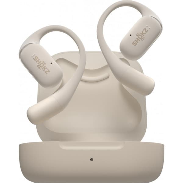 Shokz OpenFit trådløse høretelefoner, beige
