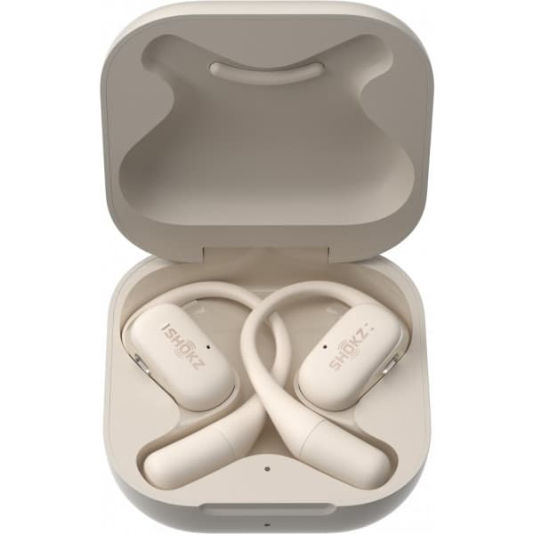 Shokz OpenFit trådløse høretelefoner, beige