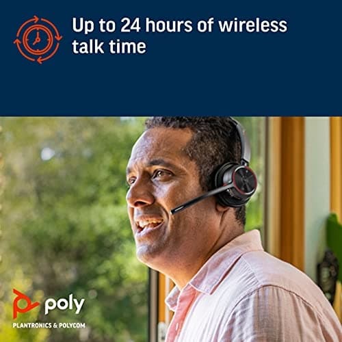 HP Poly Voyager 4320 USB-C Headset med laddningsställ - Trådlöst - Samtal/Musik - 158 g - Hörlurar - Svart (77Z31AA)