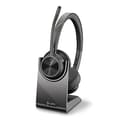 Miniatyrbild 1 av 5: HP Poly Voyager 4320 USB-C Headset med laddningsställ - Trådlöst - Samtal/Musik - 158 g - Hörlurar - Svart (77Z31AA)