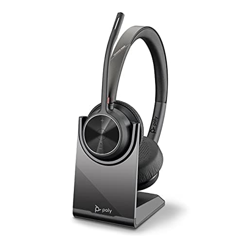 HP Poly Voyager 4320 USB-C Headset med laddningsställ - Trådlöst - Samtal/Musik - 158 g - Hörlurar - Svart (77Z31AA)