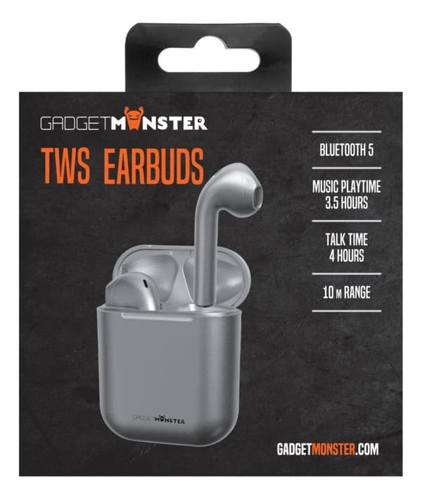 Gadgetmonster TWS Silver Earbuds