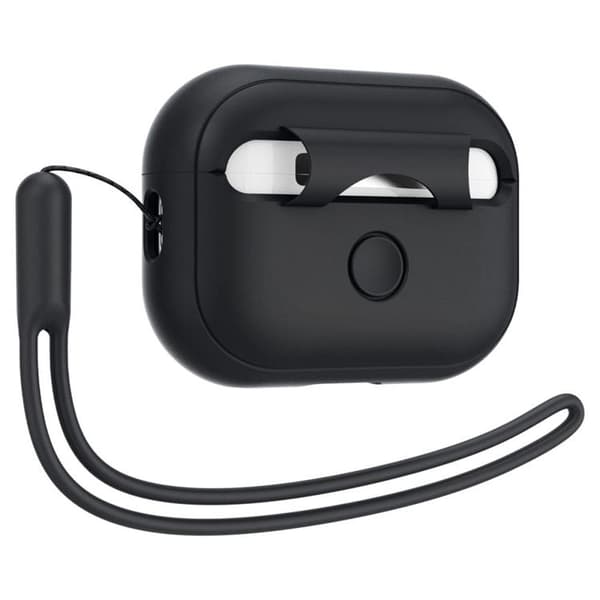 Spigen Airpods Pro 1/2 Skal Silicone Fit Strap - Svart