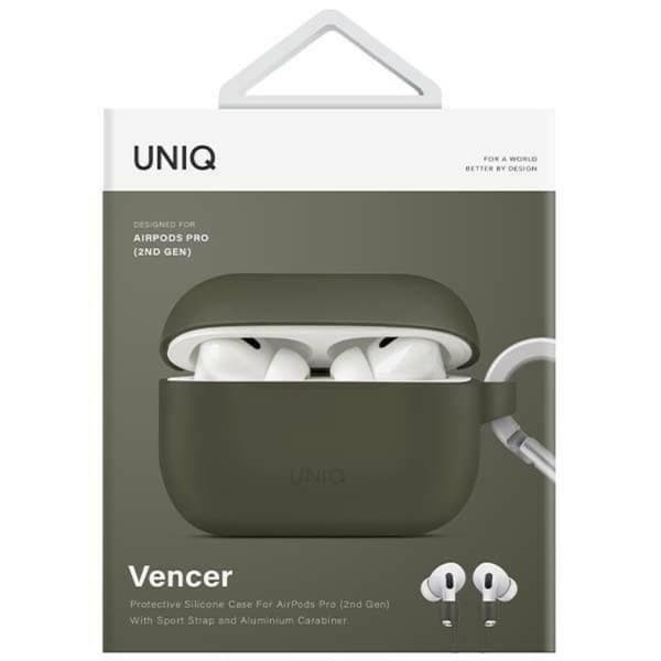 Uniq Airpods Pro 2 Skal Silicone Vencer - Moss Grön