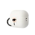 Miniatyrbild 2 av 4: Karl Lagerfeld AirPods Pro 2 Skal Silicone Karl Head 3D - Vit