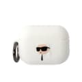 Miniatyrbild 1 av 4: Karl Lagerfeld AirPods Pro 2 Skal Silicone Karl Head 3D - Vit