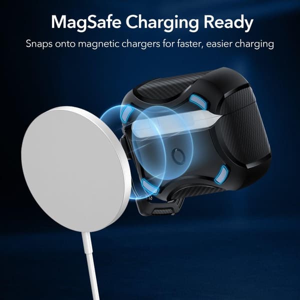 ESR Magsafe Airpods Pro 1/2 Skal Cyber Armor - Svart
