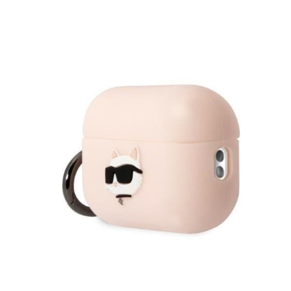 Karl Lagerfeld AirPods Pro 2 Skal Silicone Choupette Head 3D - Rosa