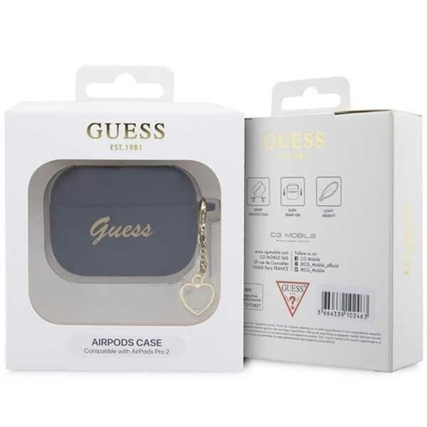 Guess Airpods Pro 2 Skal Charm Heart Collection - Svart
