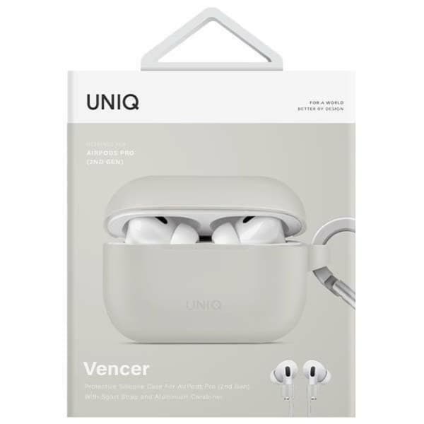 Uniq Airpods Pro 2 Skal Silicone Vencer - Chalk Grå