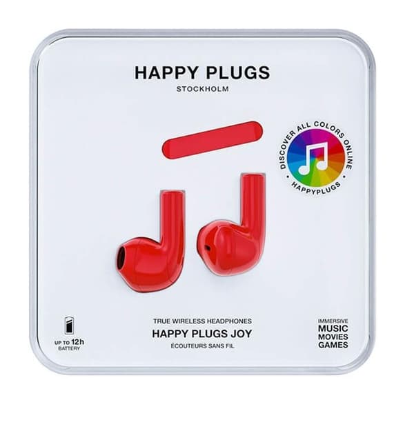 Happy Plugs Joy Hörlur In-Ear TWS - Röd
