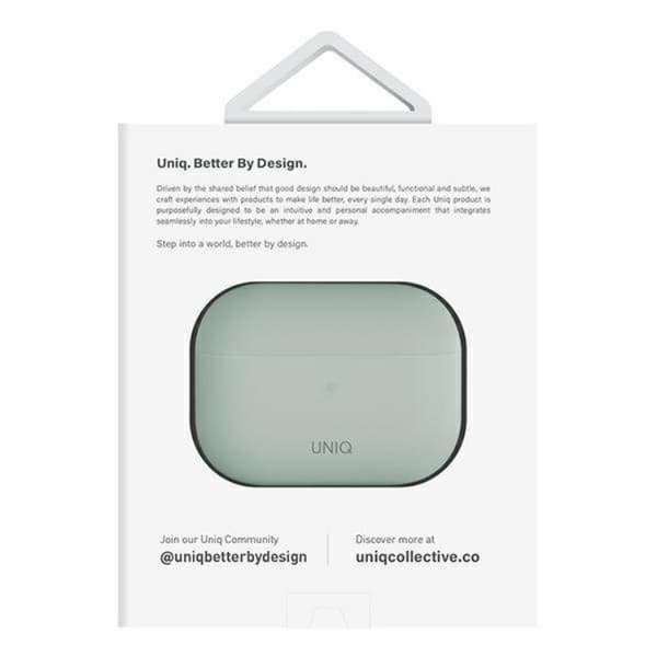 UNIQ AirPods Pro 2 Skal Lino Silikon - Mintgrön