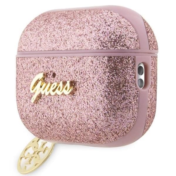 Guess Airpods Pro 2 Skal Glitter Flake Charm - Rosa