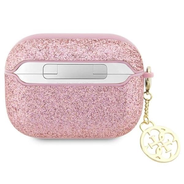 Guess Airpods Pro 2 Skal Glitter Flake Charm - Rosa
