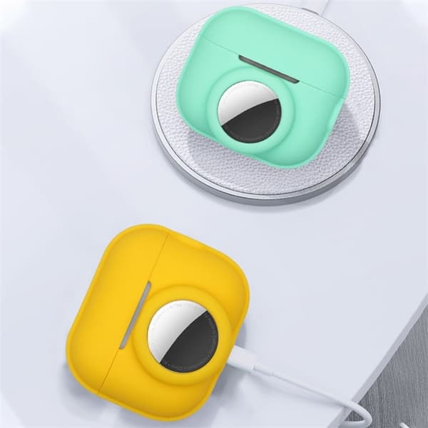 Airpods Pro 2 Skal 2-in-1 AirTag Silikon - Lila