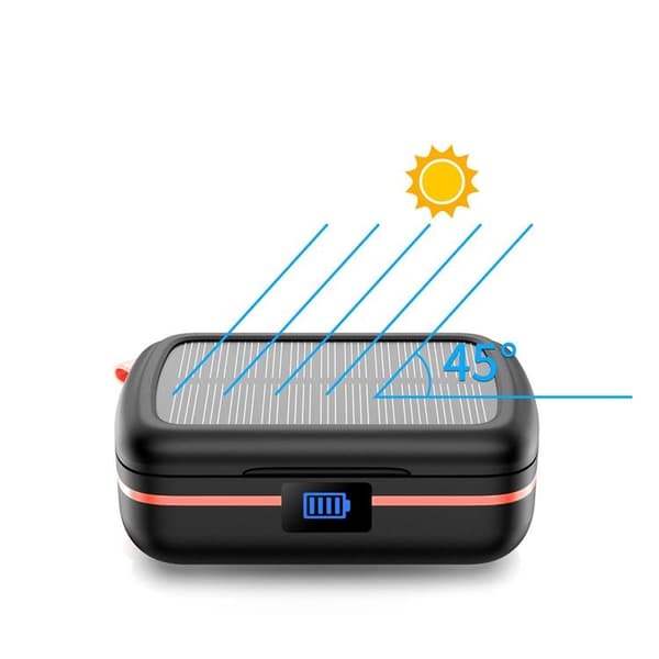 Choetech In-ear Hörlurar BH-T05 Solar TWS med Powerbank 2500mAh - Svart